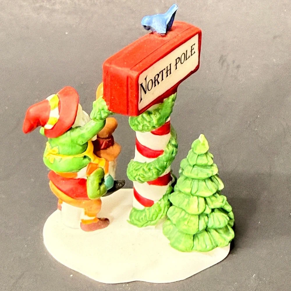 Dept 56 Heritage Village Trimming The North Pole Porcelain Figurine 5608-1